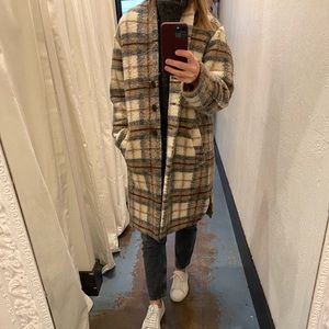 Etoile Isabel marant wool plaid coat